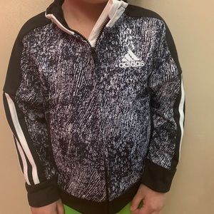 white and black adidas jacket